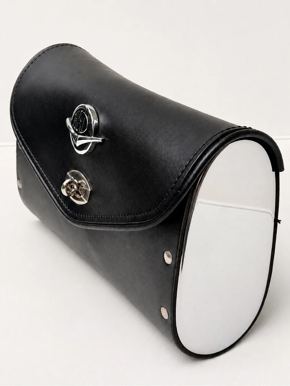 Vintage Harley-Davidson USA Made Black Motorcycle Windshield Bag Chrome Mount